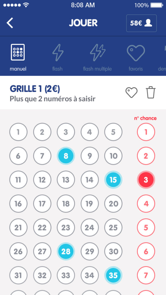 page application mobile Loto FDJ