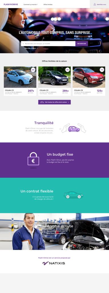 page site web My car Lease Natixis