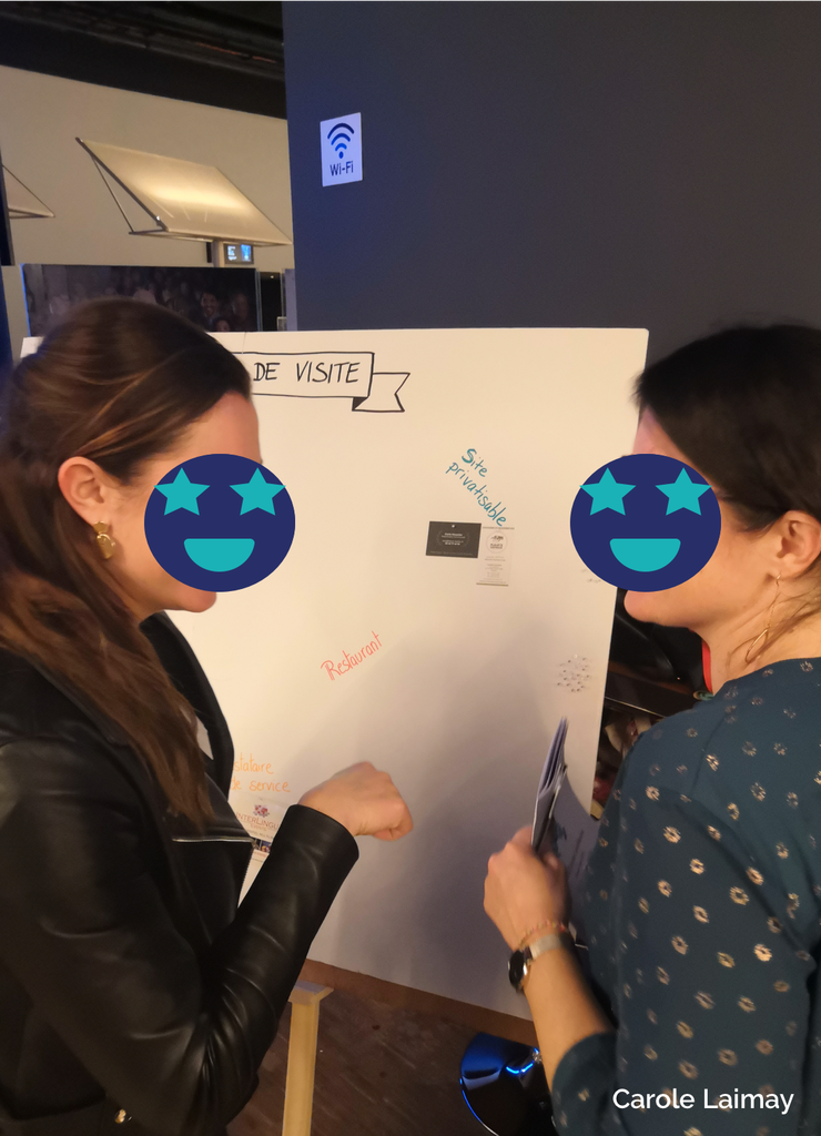 tableau de cartes de visite