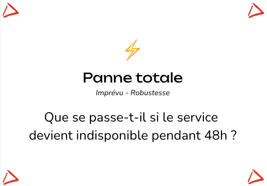 imprévu : panne totale