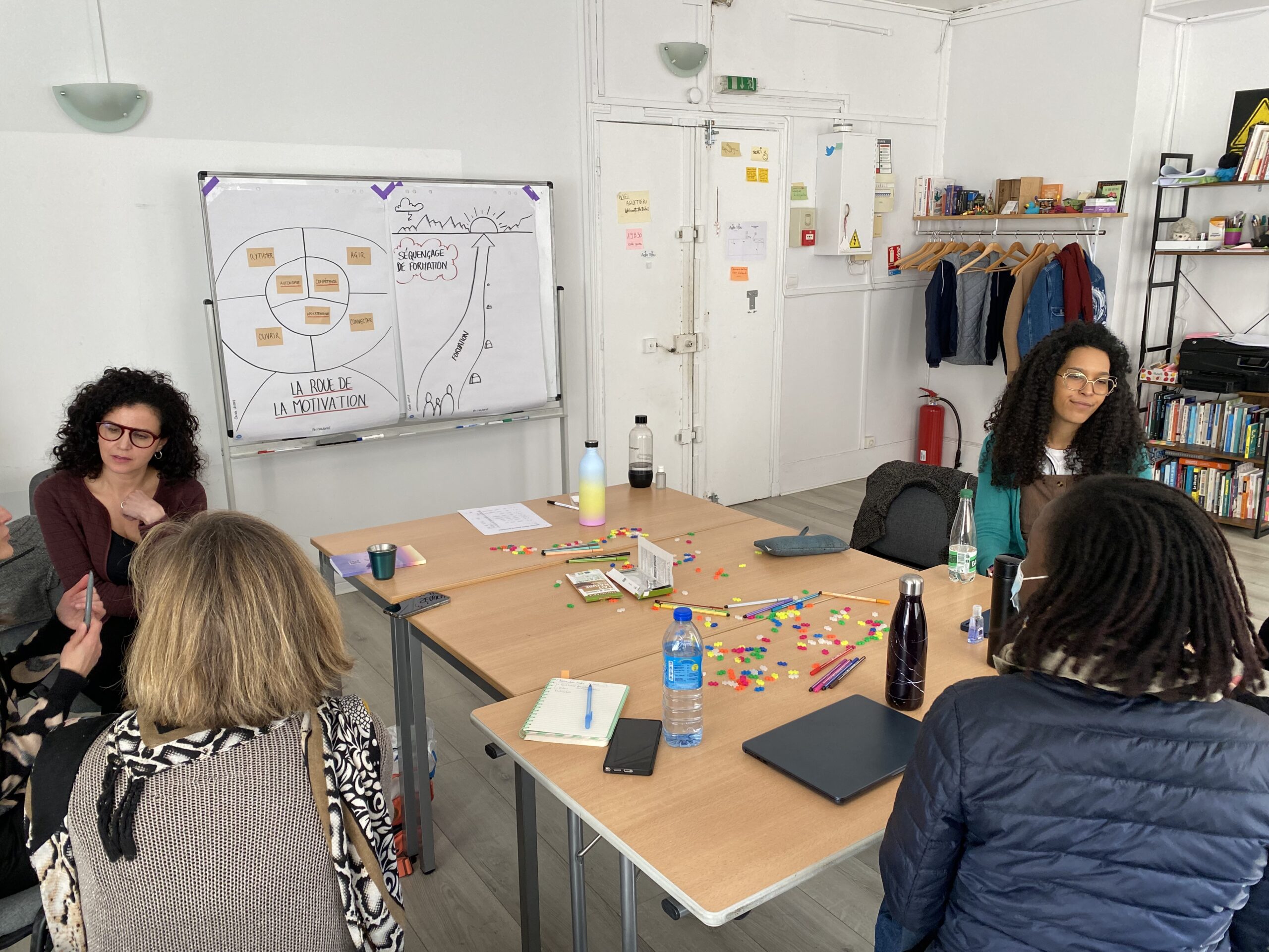 discussions en binômes lors d'une formation